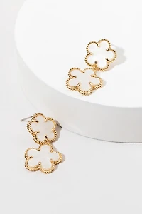 Lindsay Faux Flower Small Drop Earrings
