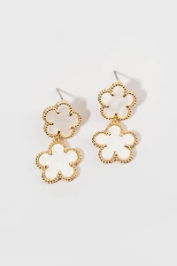 Lindsay Faux Flower Small Drop Earrings