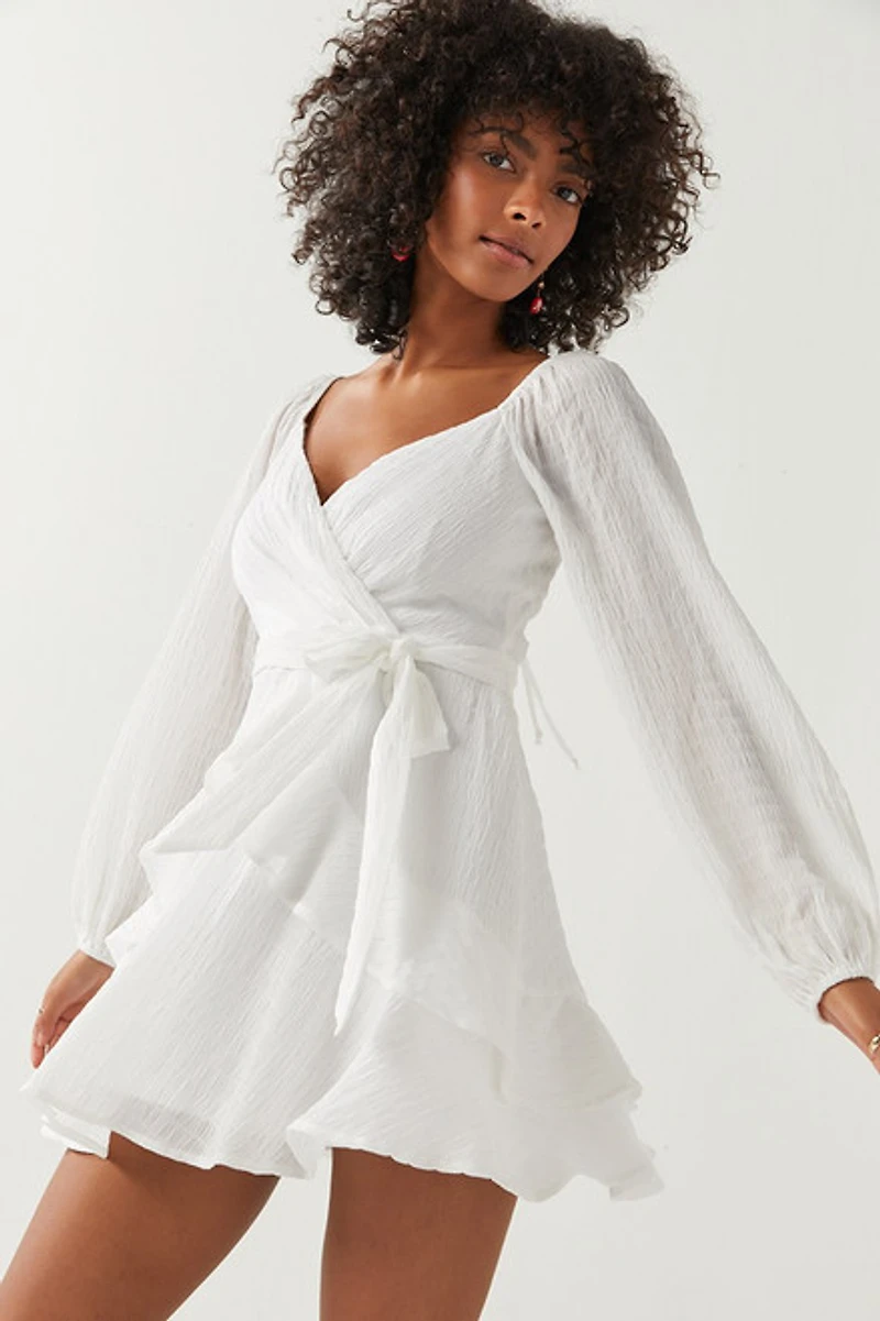 Wynonna Textured Ruffle Mini Dress