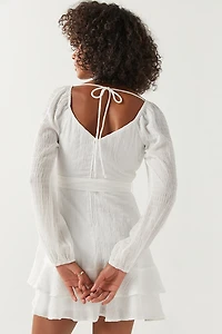 Wynonna Textured Ruffle Mini Dress