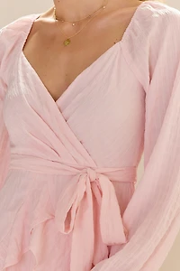 Wynonna Textured Ruffle Mini Dress