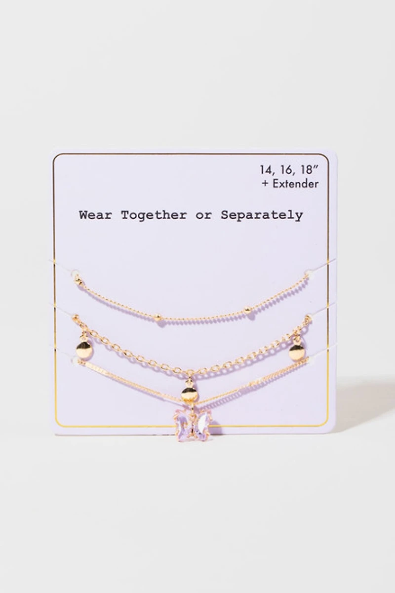 Butterfly Necklace Set