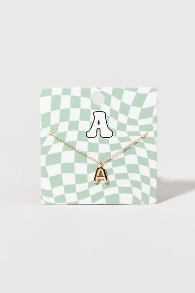 Bubble Initial Necklace