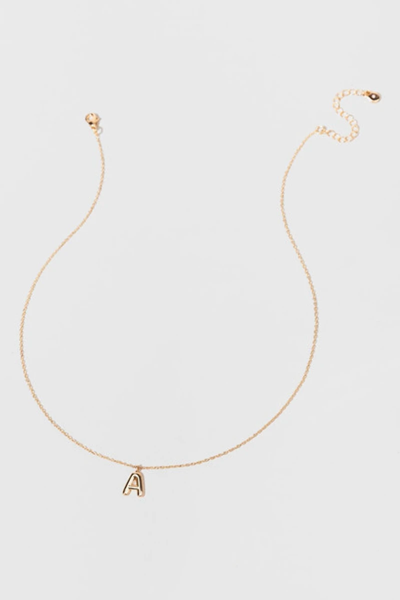 Bubble Initial Necklace
