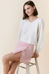 Olivia V-neck Fuzzy Sweater