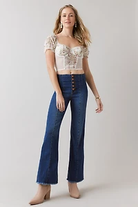 Ashley Floral Embroidered Corset Top