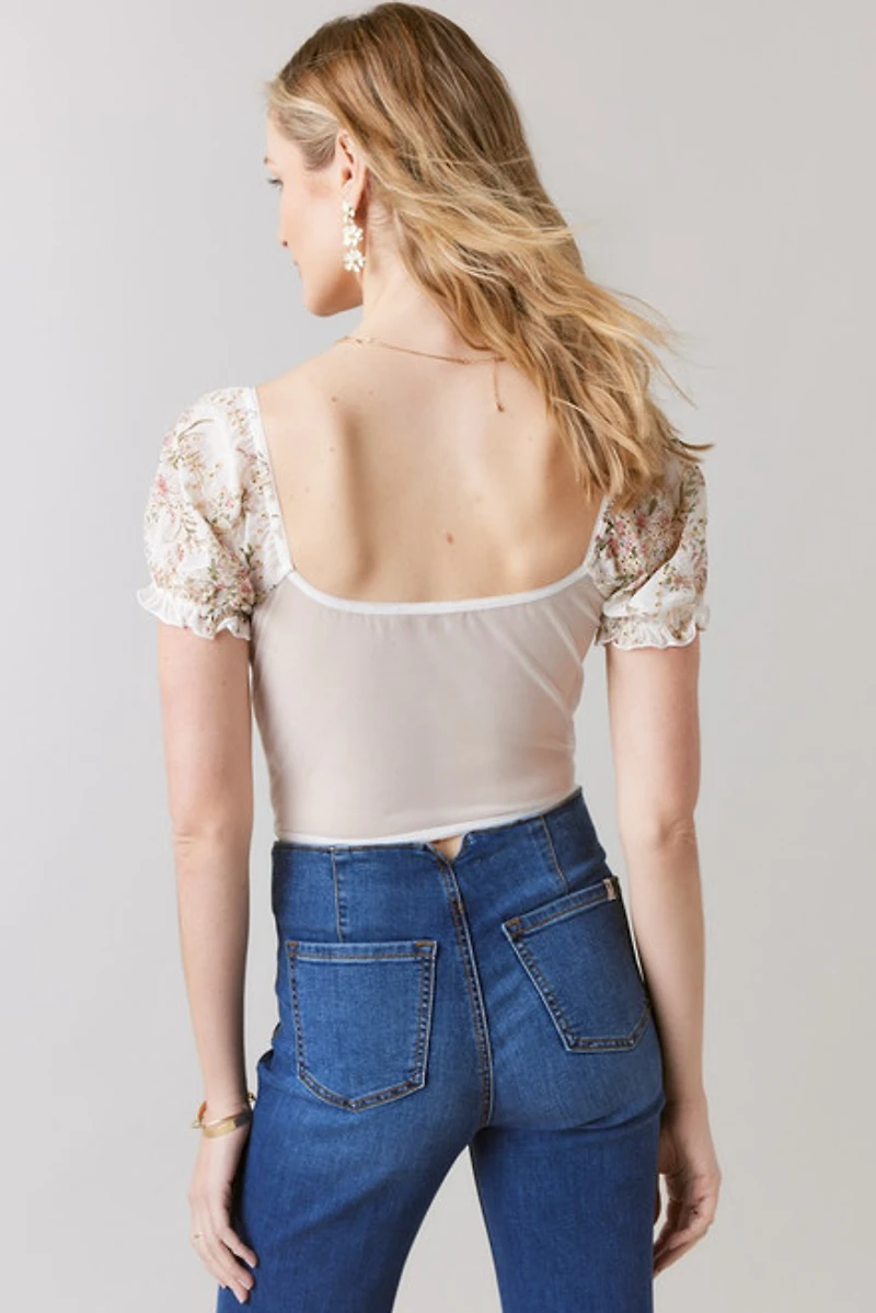 Ashley Floral Embroidered Corset Top