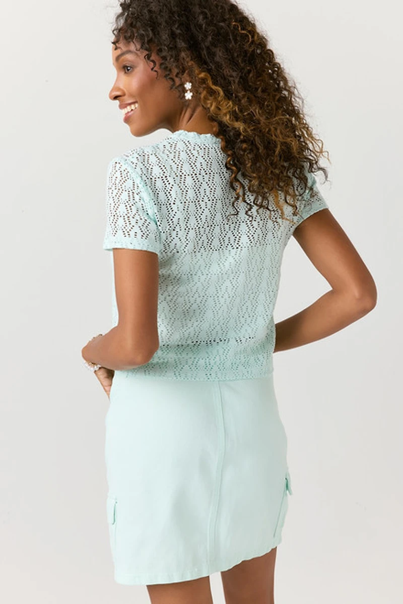 Ina Cargo Pocket Denim Skirt