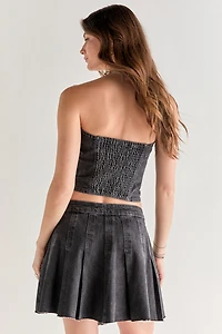 Denise Denim Sleeveless Button Down Top
