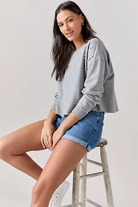 Theresa Pearl Embellished Sweatshirt