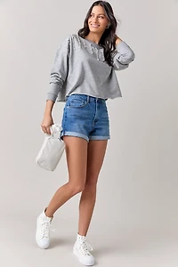 Theresa Pearl Embellished Sweatshirt