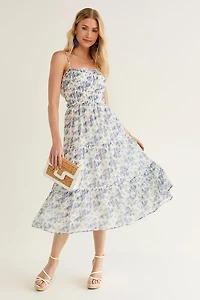 Janine Floral Emma Midi Dress