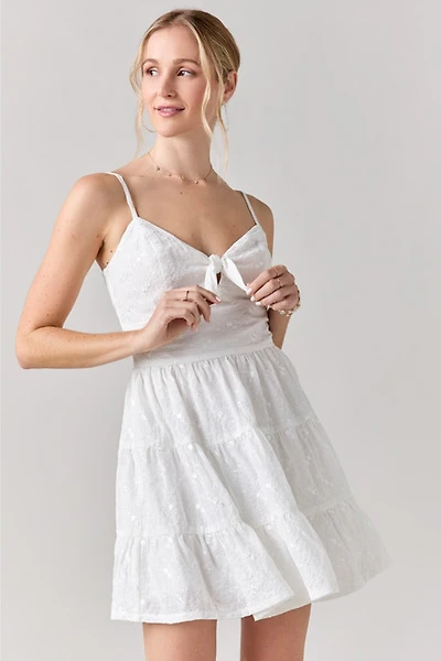 Janis Tie Front Waisted Dress