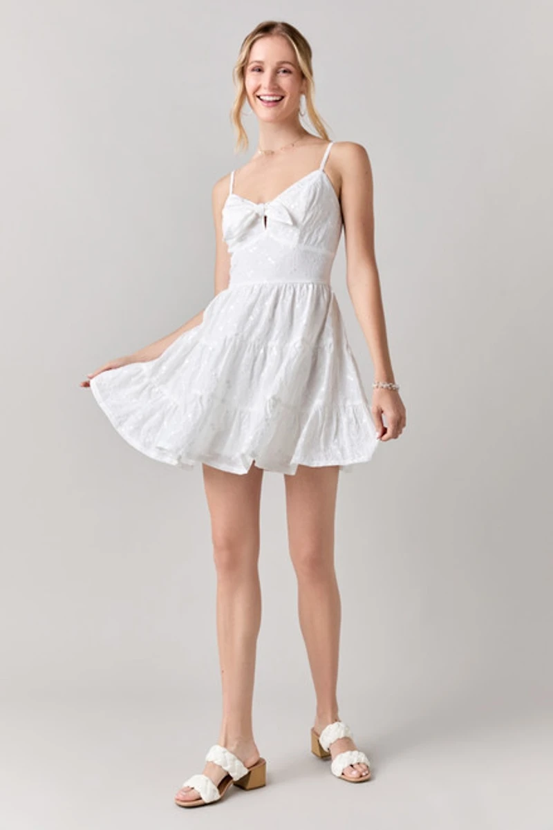 Janis Tie Front Waisted Dress