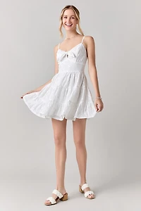 Janis Tie Front Waisted Dress