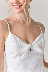 Janis Tie Front Waisted Dress