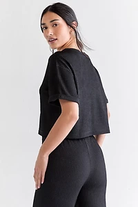 Carrie Crewneck Textured Top