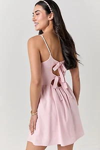 Tiffiny Double Bow Back Mini Dress