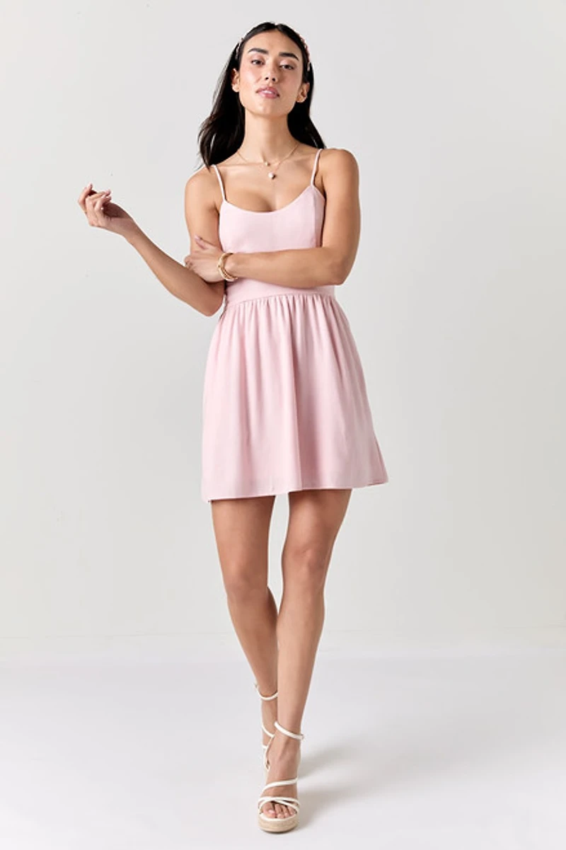 Tiffiny Double Bow Back Mini Dress