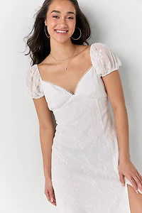 Eleanore Lace Overlay Midi Dress