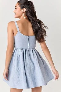 Madalyn Jacquared Fit And Flare Mini Dress
