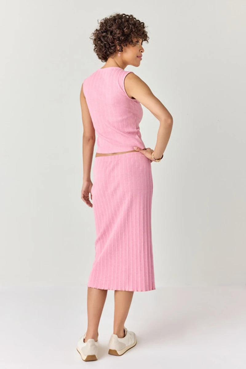 Fanny Textured Knit Midi Skirt