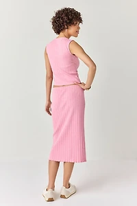 Fanny Textured Knit Midi Skirt