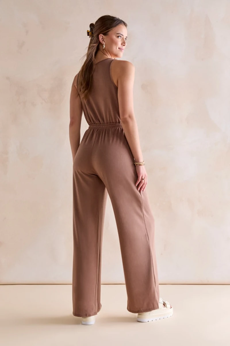 Juliana Henley Sleeveless Jumpsuit