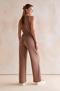 Juliana Henley Sleeveless Jumpsuit