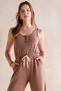 Juliana Henley Sleeveless Jumpsuit