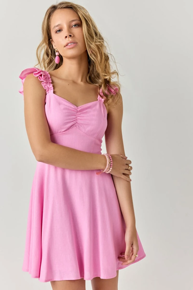 Selina Ruffle Strap Mini Dress
