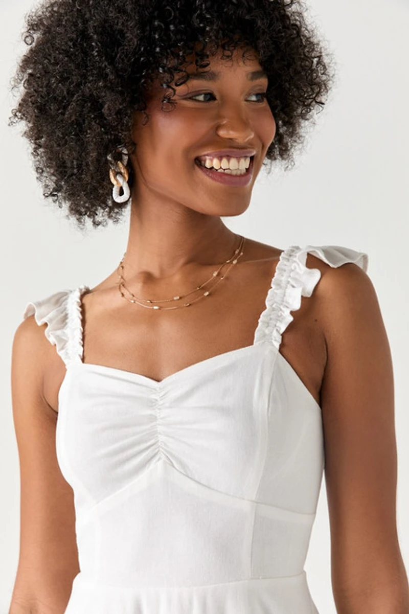 Selina Ruffle Strap Mini Dress