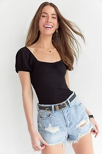 Alecia Puff Sleeve Slinky Top