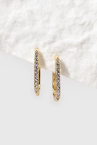 Alex Lined Oblong Hoop Earrings
