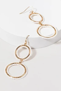 Janelle Seedbead Circle Earrings