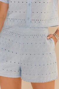 Michayla Eyelet Soft Shorts