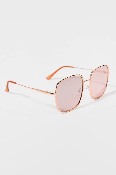 Adriana Scallop Edge Aviator Sunglasses
