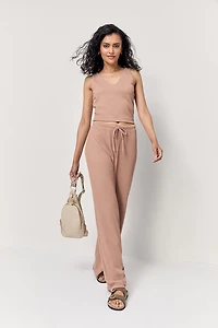 Brooke V Neck Rib Knit Top
