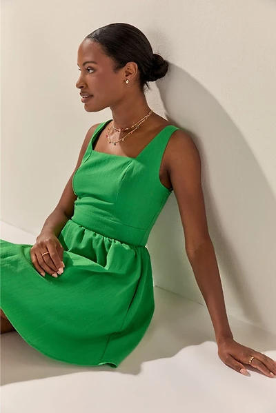 Katy Waistband Fit And Flare Mini Dress