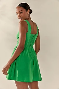 Katy Waistband Fit And Flare Mini Dress