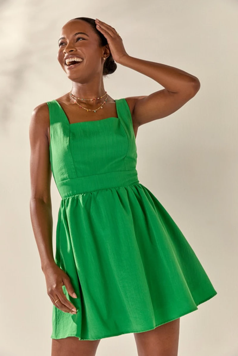 Katy Waistband Fit And Flare Mini Dress