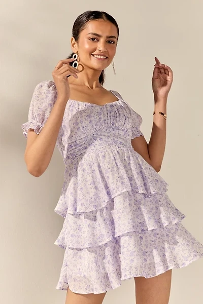 Jill Floral Ruffle Mini Dress