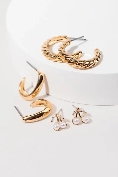 Alycia Cherry J Hook Twist Earrings Mix