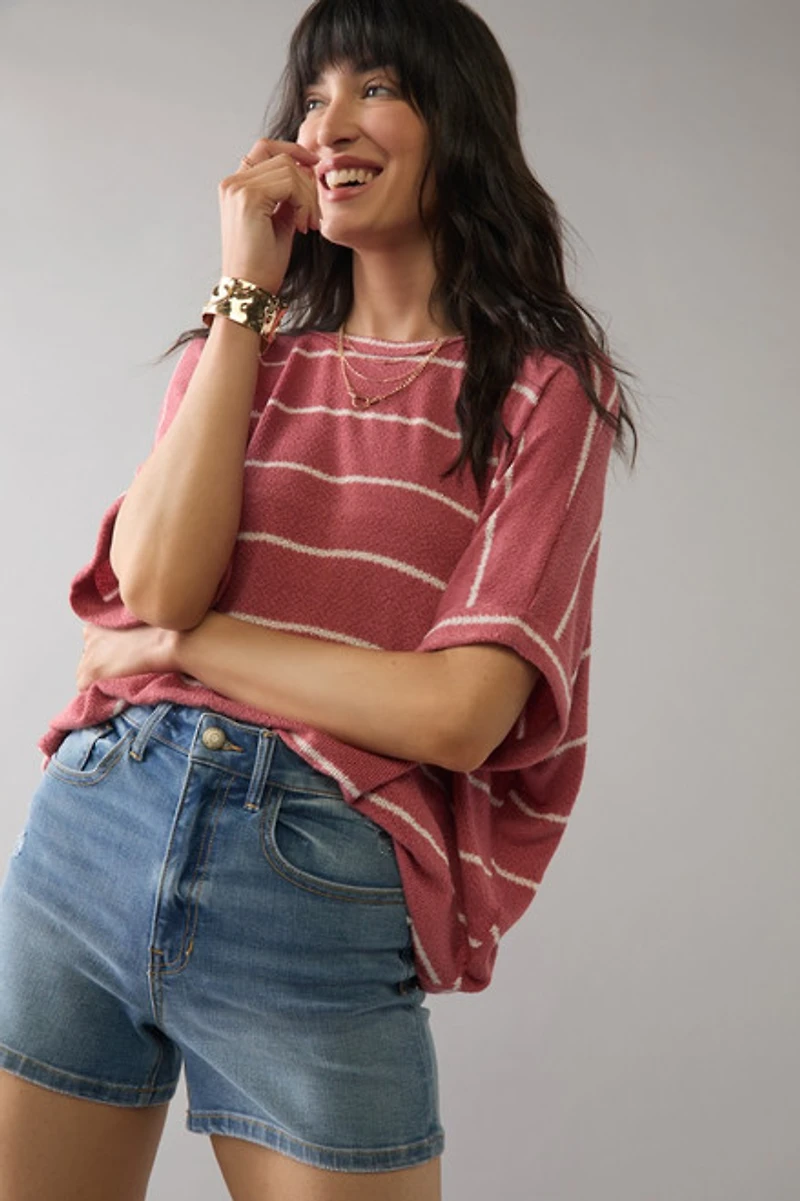 Anise Stripe Knit Tee