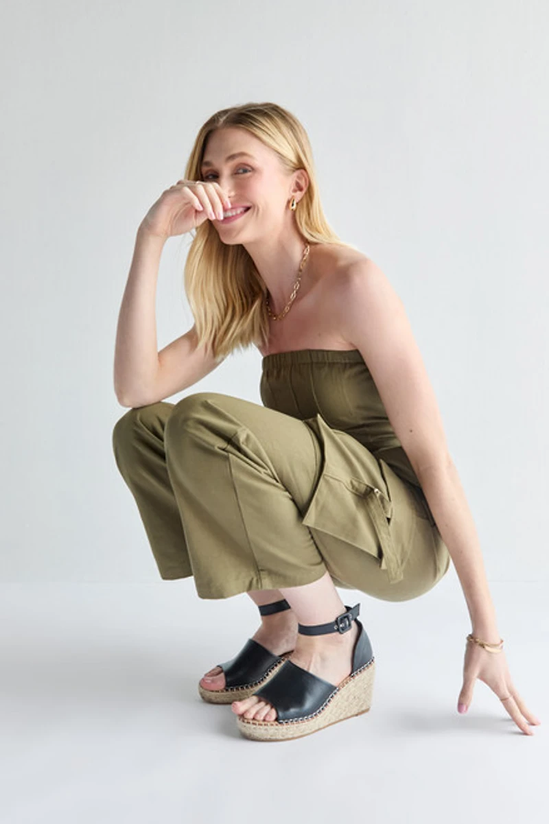 Jessie Strapless Corset Cargo Jumpsuit