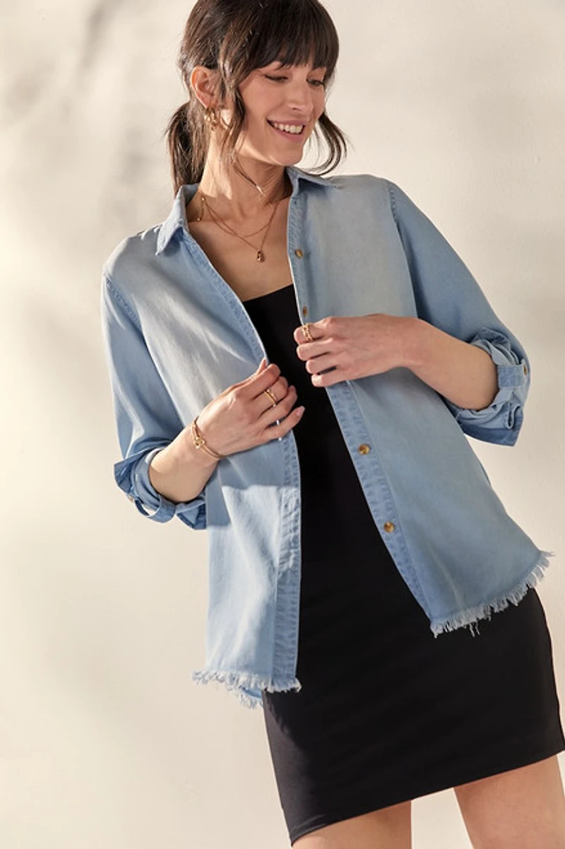 Trisha Tencel Button Down Top