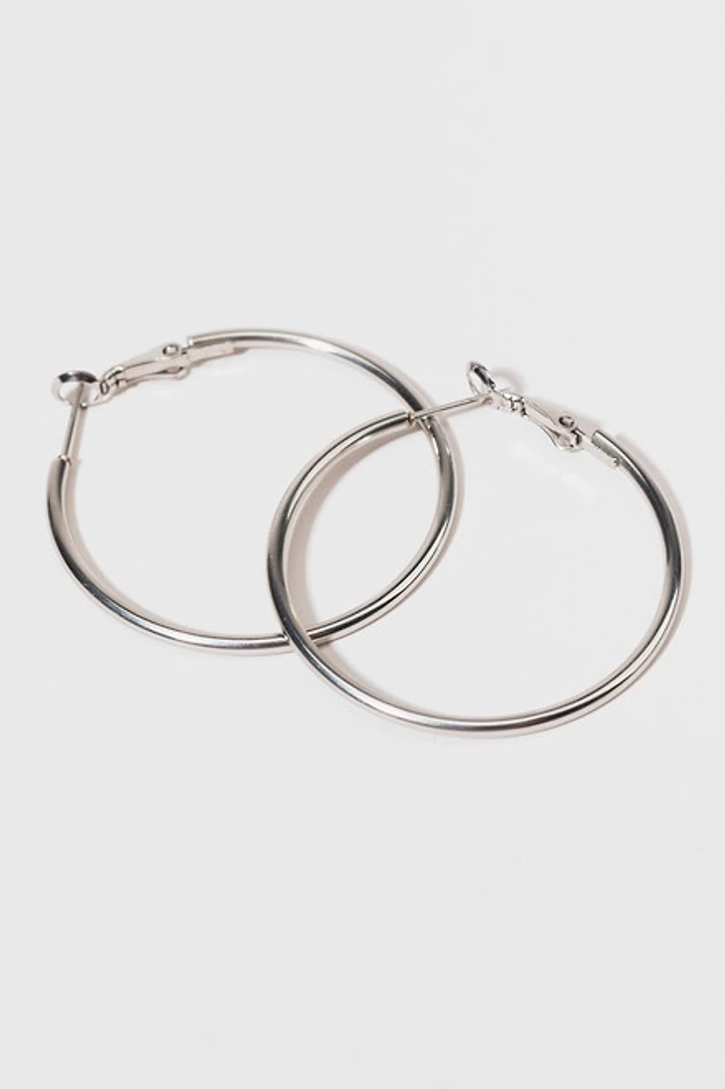 Linnaea Large Stainless Steel Hoop Earrings