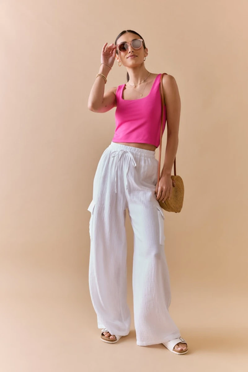 yummi by francesca's Square Neck Tank Top