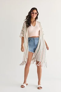 Mae Multi Striped Kimono