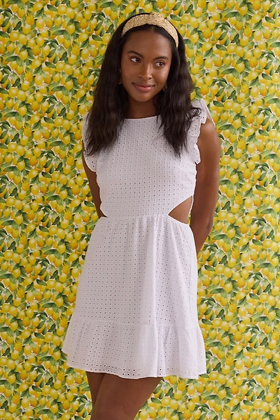 Monique Flutter Cutout Fit And Flare Mini Dress